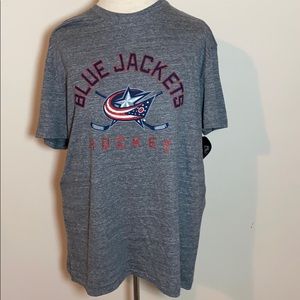 Mens Columbus Ohio Blue Jackets hockey t-shirt Medium gray short sleeve NWT NHL